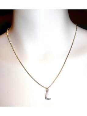Limited Too "L" Initial Charm Pendant Necklace Vintage Y2K Deadstock NLM Child